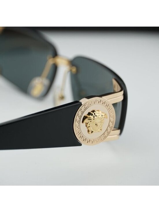 Versace VE2291 100287 Rectangle Sunglasses – Gold/Grey main image 9